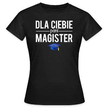 Dla ciebie pani magister polonaise humour - T-shirt Femme - noir - Devant - AI Model Female 172 dark (172cm)