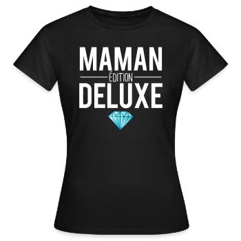 Maman édition deluxe cadeau fête des mères - T-shirt Femme - noir - Devant - AI Model Female 172 dark (172cm)