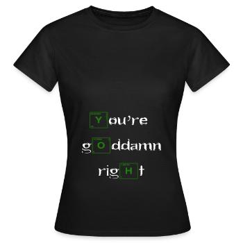 Walter White - Heisenberg - Frauen T-Shirt - Schwarz - Vorne - AI Model Female 172 dark (172cm)