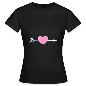 Saint-Valentin, Saint-Valentin, Saint-Valentin - T-shirt Femme - noir - Devant - AI Model Female 172 dark (172cm)