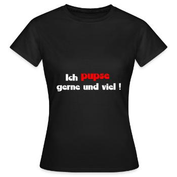 lustiger Spruch pupsen - Frauen T-Shirt - Schwarz - Vorne - AI Model Female 172 dark (172cm)