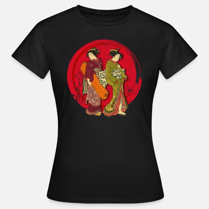 Two Geishas - Women's T-Shirt - black