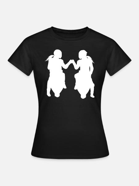 Amies Biker Buddys Girls Motocycliste - T-shirt Femme - noir