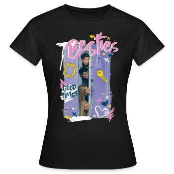 Friends Lila Tür Beste Freunde - Frauen T-Shirt - Schwarz - Vorne - AI Model Female 172 dark (172cm)