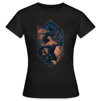 Assassin's Creed Mirage Logo Adler Und Assassinen - Frauen T-Shirt - Schwarz - Vorne - AI Model Female 172 dark (172cm)