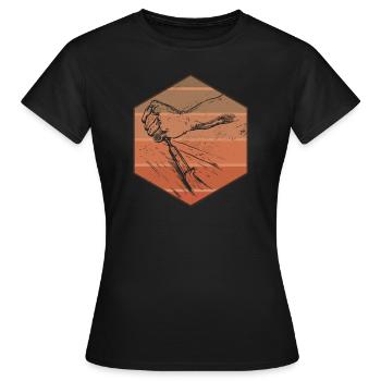 Sculpture sur bois - T-shirt Femme - noir - Devant - AI Model Female 172 dark (172cm)