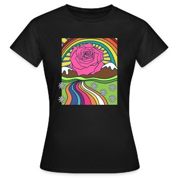 Rose Roses Rose Garden Jardinier - T-shirt Femme - noir - Devant - AI Model Female 172 dark (172cm)
