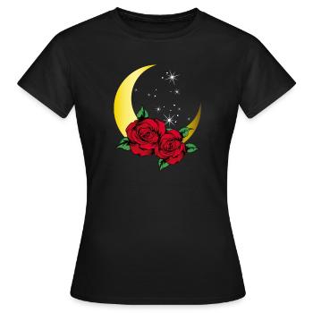 Rose Roses Rose Garden Jardinier - T-shirt Femme - noir - Devant - AI Model Female 172 dark (172cm)