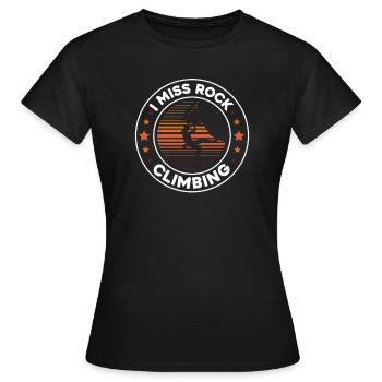 Klettern Bergsport Kletterer - Frauen T-Shirt - Schwarz - Vorne - AI Model Female 172 dark (172cm)