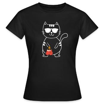 Boxe Boxe Boxe Boxe Combat Fighter - T-shirt Femme - noir - Devant - AI Model Female 172 dark (172cm)