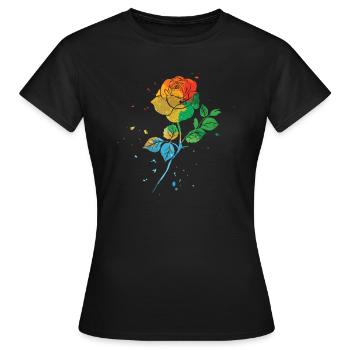 Rose Roses Rose Garden Jardinier - T-shirt Femme - noir - Devant - AI Model Female 172 dark (172cm)