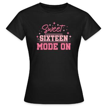 Sweet 16 - Frauen T-Shirt - Schwarz - Vorne - AI Model Female 172 dark (172cm)