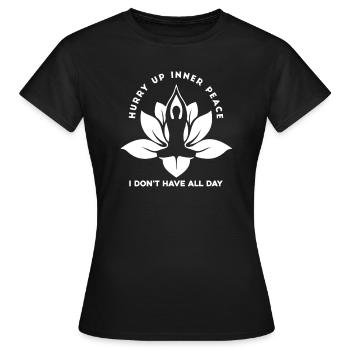 Meditation Meditieren - Frauen T-Shirt - Schwarz - Vorne - AI Model Female 172 dark (172cm)