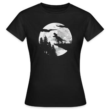T-Rex Tyrannosaurus Rex - T-shirt Femme - noir - Devant - AI Model Female 172 dark (172cm)