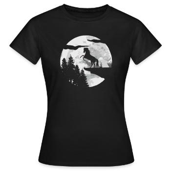 Cavalier Équitation Équitation - T-shirt Femme - noir - Devant - AI Model Female 172 dark (172cm)