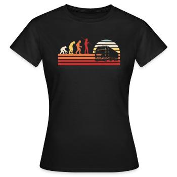 Retro Truck Driver Truck Driver Vintage Truck Driver - T-shirt Femme - noir - Devant - AI Model Female 172 dark (172cm)