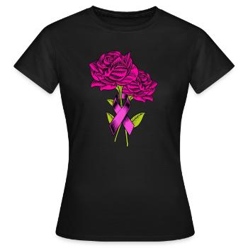 Cancer du sein - T-shirt Femme - noir - Devant - AI Model Female 172 dark (172cm)
