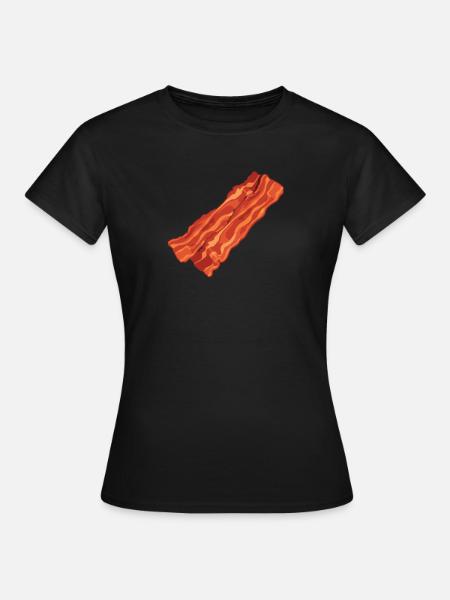 Bacon Speck Frühstück - Frauen T-Shirt - Schwarz
