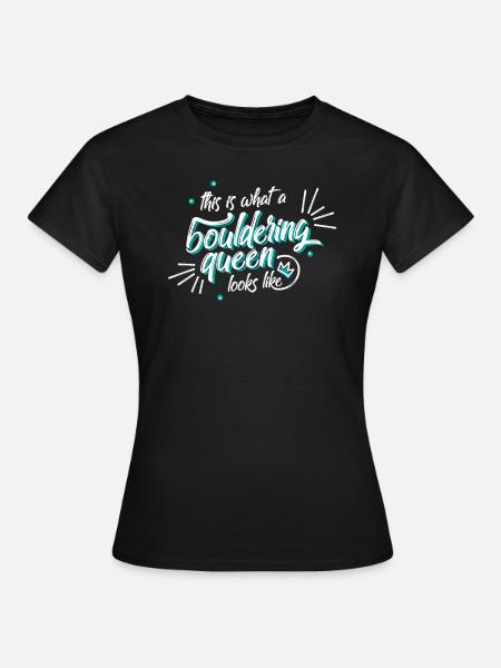 Bouldern - Frauen T-Shirt - Schwarz