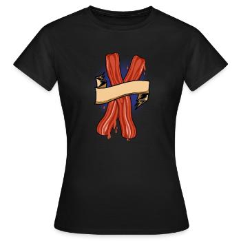 Bacon Bacon Breakfast - Women's T-Shirt - black - Front - AI Model Female 172 dark (172cm)
