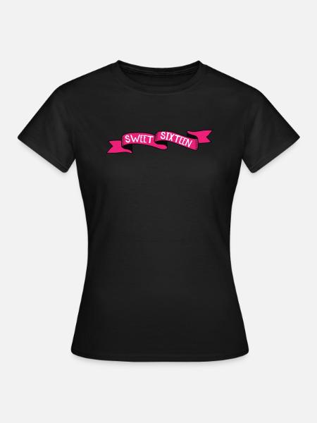 Sweet 16 - Frauen T-Shirt - Schwarz