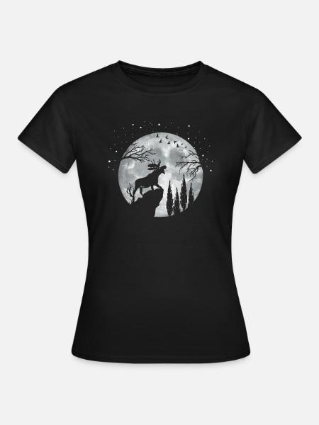 Elch - Frauen T-Shirt - Schwarz