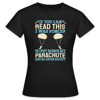 Parachutisme Parachutisme Parachutisme - T-shirt Femme - noir - Devant - AI Model Female 172 dark (172cm)