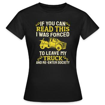 Abschleppwagen Abschleppdienst Abschlepper - Frauen T-Shirt - Schwarz - Vorne - AI Model Female 172 dark (172cm)