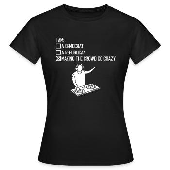 DJ Disc Jockey - T-shirt Femme - noir - Devant - AI Model Female 172 dark (172cm)