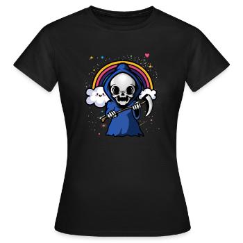 Retro Gothic Vintage Goth Okkult - Frauen T-Shirt - Schwarz - Vorne - AI Model Female 172 dark (172cm)