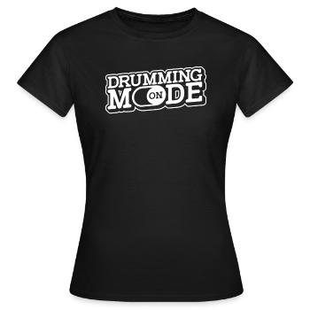 Batterie Batteur Batteur - T-shirt Femme - noir - Devant - AI Model Female 172 dark (172cm)