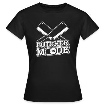 Fleischer Metzger Schlachter - Frauen T-Shirt - Schwarz - Vorne - AI Model Female 172 dark (172cm)