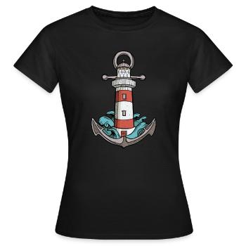 Phare - T-shirt Femme - noir - Devant - AI Model Female 172 dark (172cm)