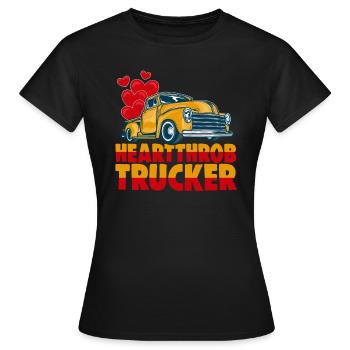 Truck Driver Truck Driver Truck Driver Trucker - Women's T-Shirt - black - Front - AI Model Female 172 dark (172cm)