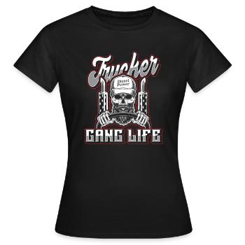 Truck Driver Truck Driver Truck Driver Trucker - Women's T-Shirt - black - Front - AI Model Female 172 dark (172cm)