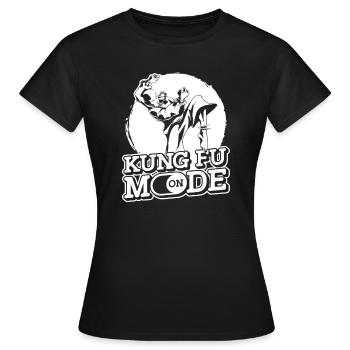 Kung-fu - T-shirt Femme - noir - Devant - AI Model Female 172 dark (172cm)
