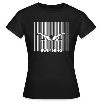 Nageurs nageurs - T-shirt Femme - noir - Devant - AI Model Female 172 dark (172cm)