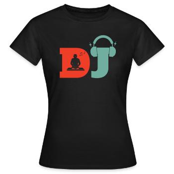 DJ Discjockey - Frauen T-Shirt - Schwarz - Vorne - AI Model Female 172 dark (172cm)