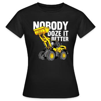 Bulldozer bulldozer crawler - Women's T-Shirt - black - Front - AI Model Female 172 dark (172cm)