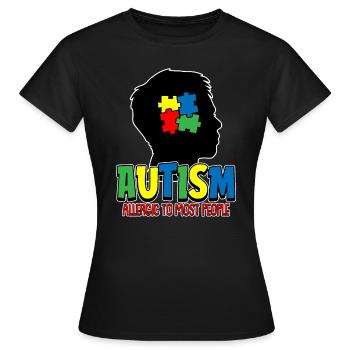 Autismus Autist - Frauen T-Shirt - Schwarz - Vorne - AI Model Female 172 dark (172cm)