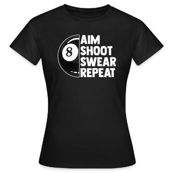 Billard 8-Ball - Frauen T-Shirt - Schwarz - Vorne - AI Model Female 172 dark (172cm)