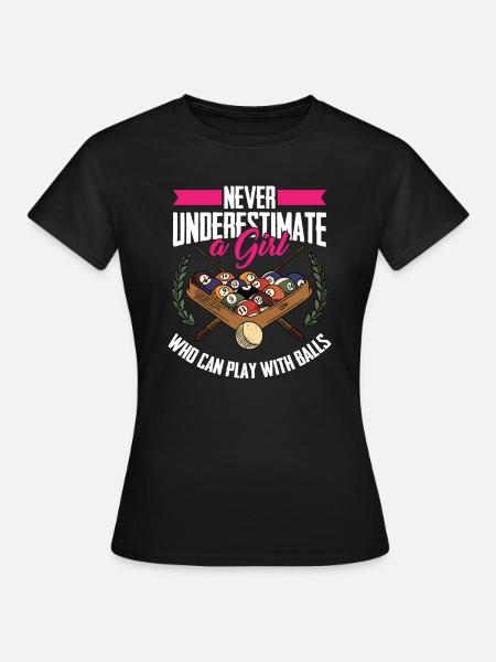 Billard 8-Ball - Frauen T-Shirt - Schwarz