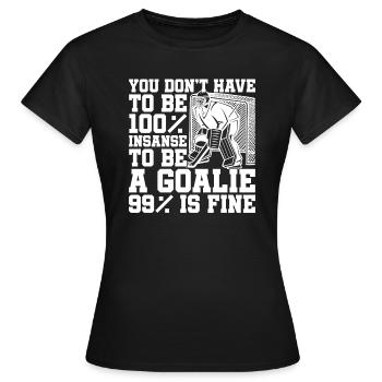Hockey sur glace Hockey sur glace Gardien de but Gardien de but Gardien de but - T-shirt Femme - noir - Devant - AI Model Female 172 dark (172cm)