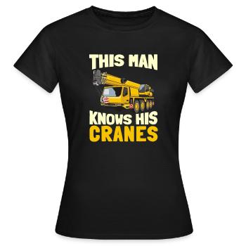 Crane Construction Crane Crane Operator Crane Operator - Women's T-Shirt - black - Front - AI Model Female 172 dark (172cm)