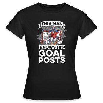 Hockey sur glace Hockey sur glace Gardien de but Gardien de but Gardien de but - T-shirt Femme - noir - Devant - AI Model Female 172 dark (172cm)