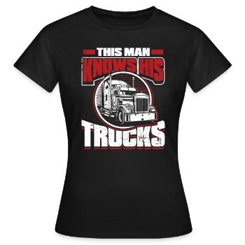 Truck Driver Truck Driver Truck Driver Trucker - Women's T-Shirt - black - Front - AI Model Female 172 dark (172cm)