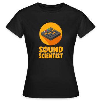 Tontechniker Sound Audio Engineer - Frauen T-Shirt - Schwarz - Vorne - AI Model Female 172 dark (172cm)