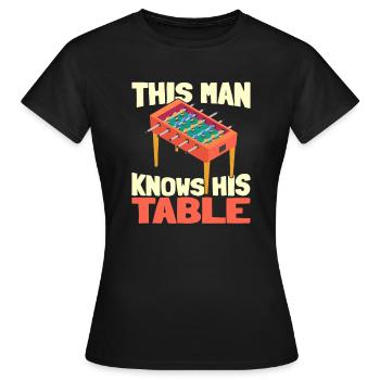 Baby-foot baby-foot Wuzzler - T-shirt Femme - noir - Devant - AI Model Female 172 dark (172cm)