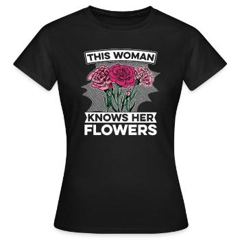 Florist Floristry - Women's T-Shirt - black - Front - AI Model Female 172 dark (172cm)
