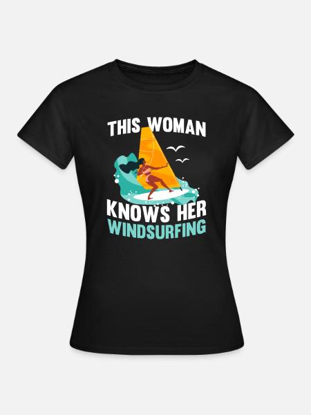 Windsurfing Windsurfen - Frauen T-Shirt - Schwarz
